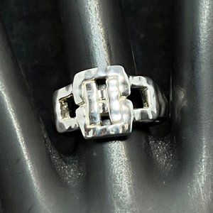 Barse Sterling Silver Hammered Buckle Ring Sz 6 1/4 (R253)
